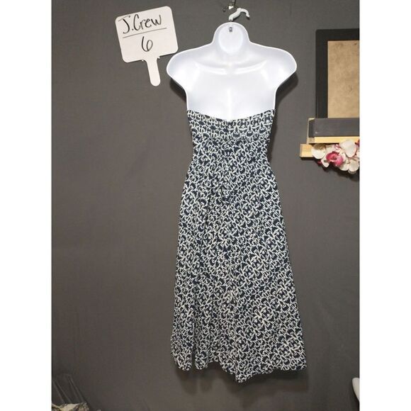 J. Crew strapless navy blue dress size 6 - Picture 3 of 5